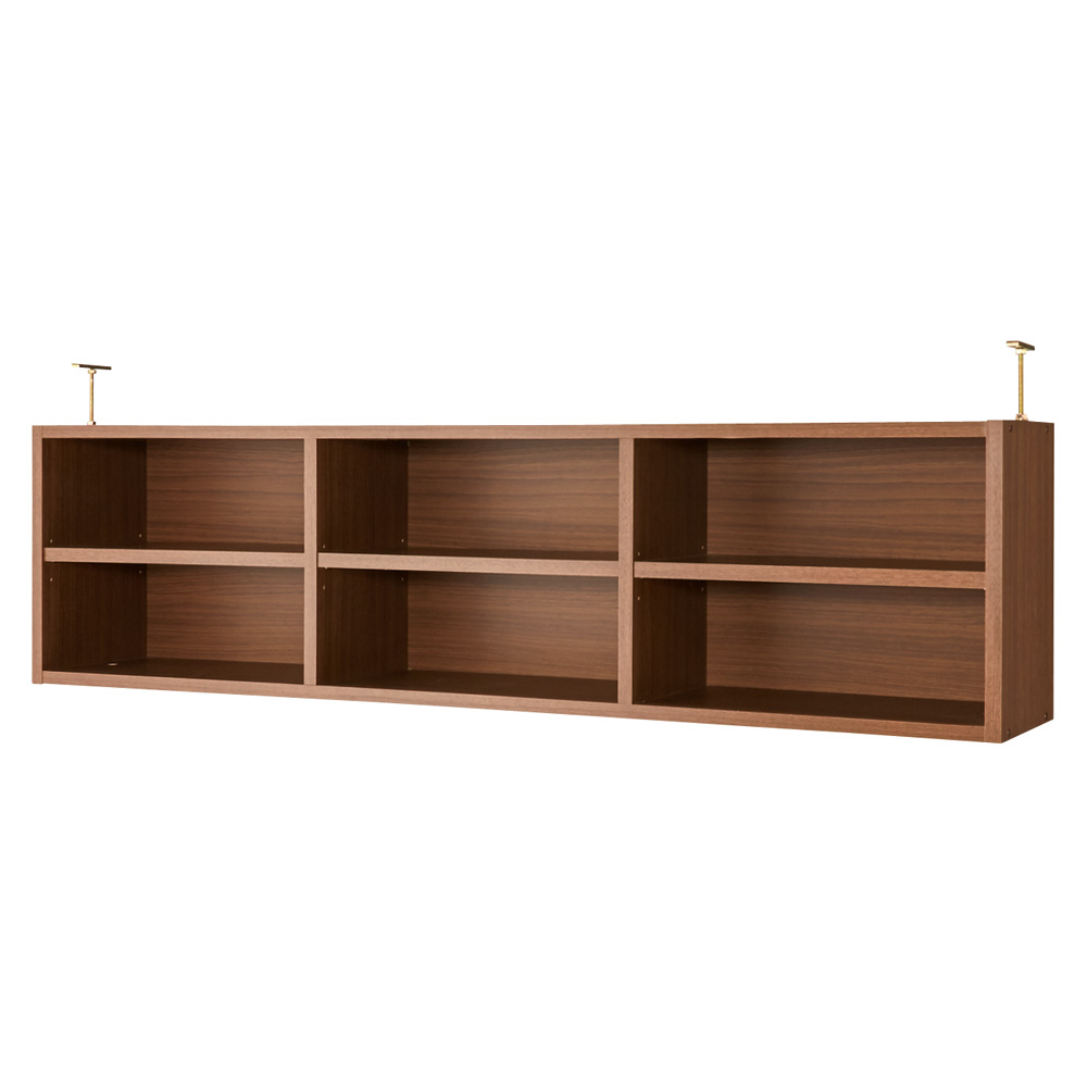 天板ひろびろ本格派デスク用上置き 幅150cm本体高さ40cm 突っ張り収納 ラック 本棚 シェルフ 544642