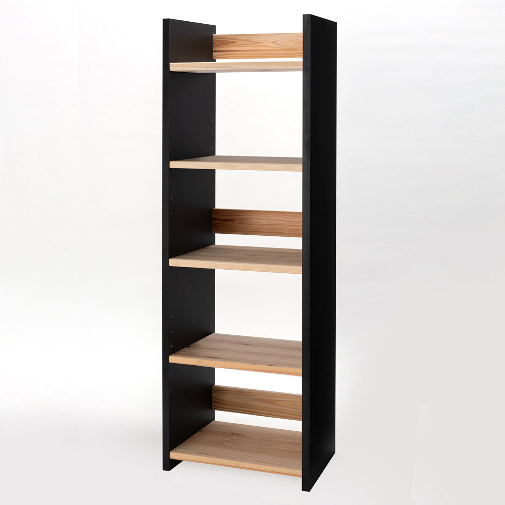 杉天然木棚のスタイリッシュ頑丈ラック 幅60cm奥行43.5cm高さ180cm ウッドラック 木製シェルフ 本棚 ラック シェルフ 544919