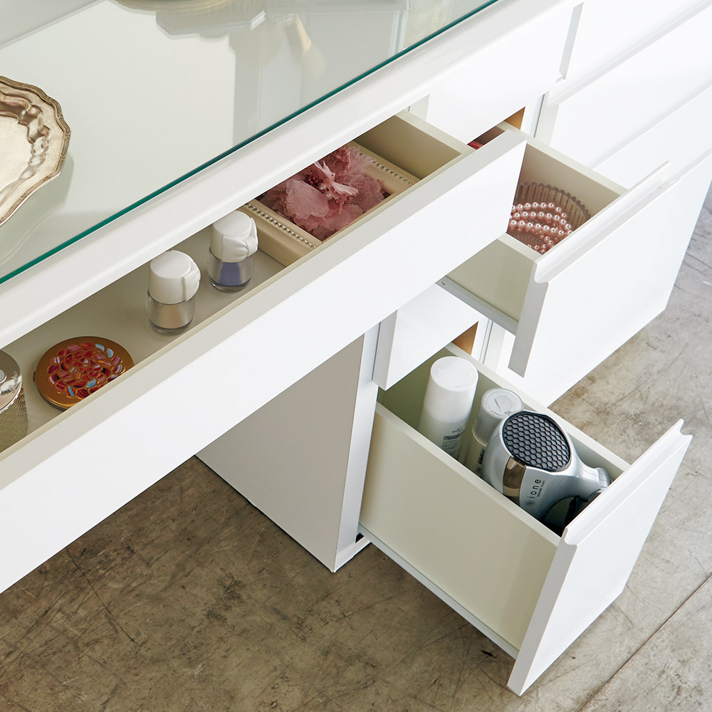 LEDライト付き 楽屋ドレッサーシリーズ ドレッサー 幅78.5cm