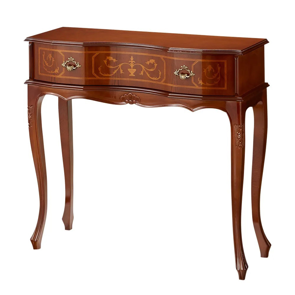 イタリア製猫脚シリーズ コンソールデスク パソコン PC ワーク 袖机 机 585316