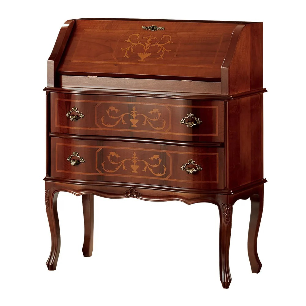 イタリア製象がん収納家具 ライティングデスク(パソコンデスク) パソコン PC ワーク 袖机 机 585317