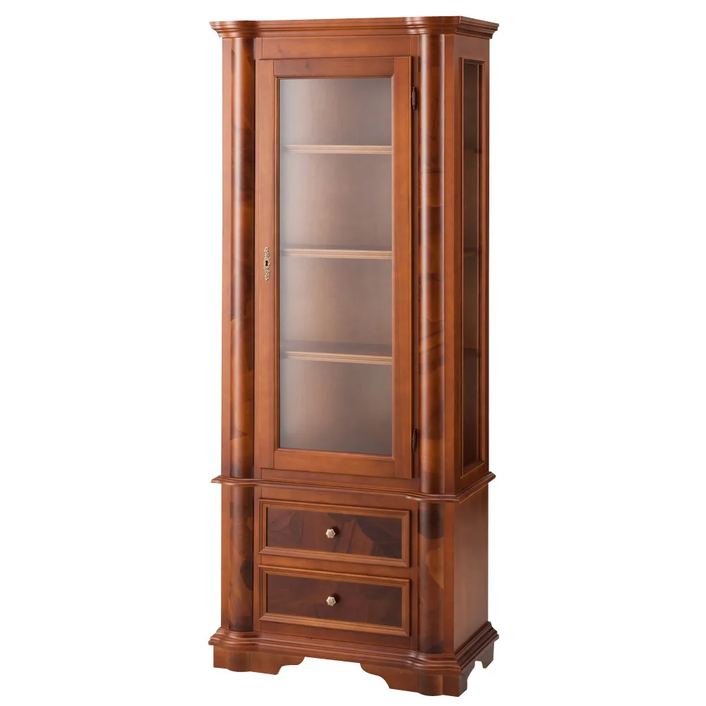 イタリア製クラシック ガラスコレクションキャビネット キャビネット リビングボード リビング収納 585358