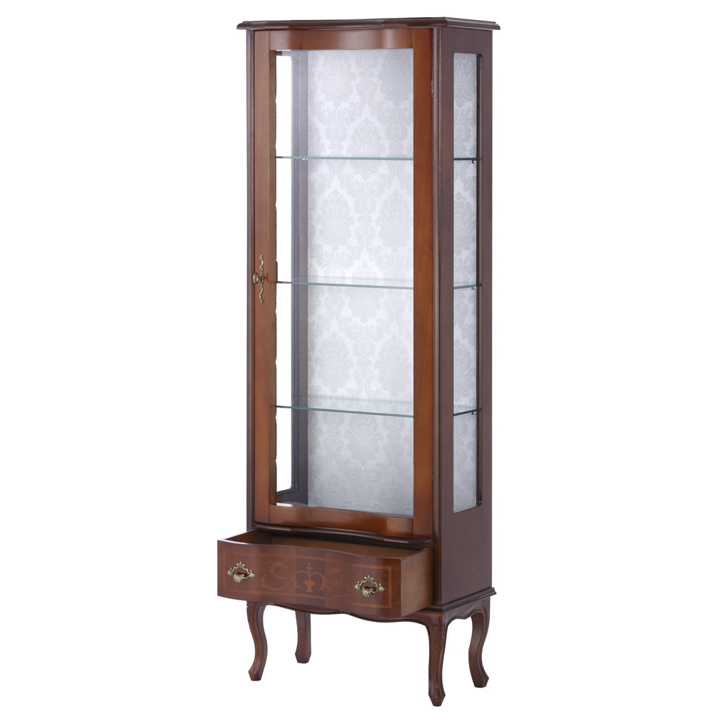 イタリア製象がんシリーズ ガラスキャビネット 高さ170cm キャビネット リビングボード リビング収納 585362