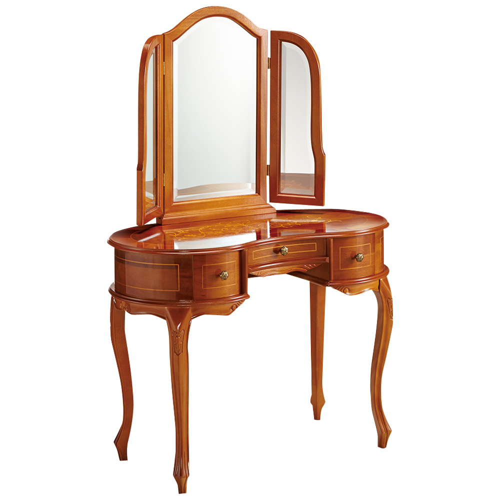 イタリア製猫脚象がんシリーズ ドレッサー ドレッサー 化粧台 鏡台 小物収納 フリーボックス 585364