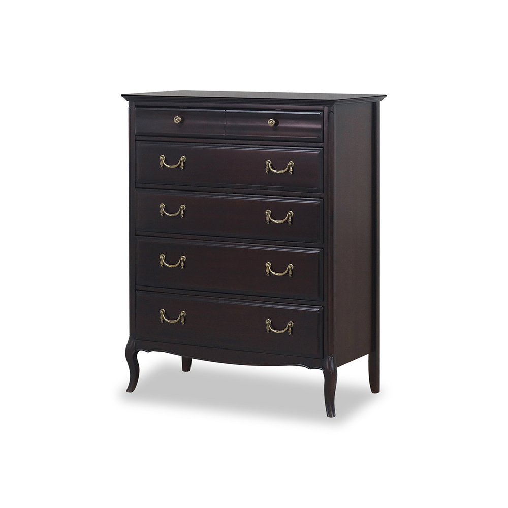 クラシカルフレンチシリーズ チェスト5段・幅80cm 収納ボックス 小物収納 フリーボックス 585382