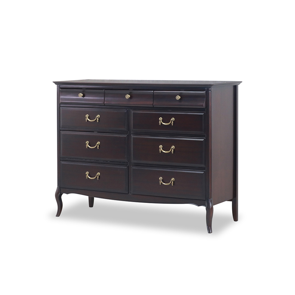 クラシカルフレンチシリーズ ワイドチェスト4段・幅110cm 収納ボックス 小物収納 フリーボックス 585383