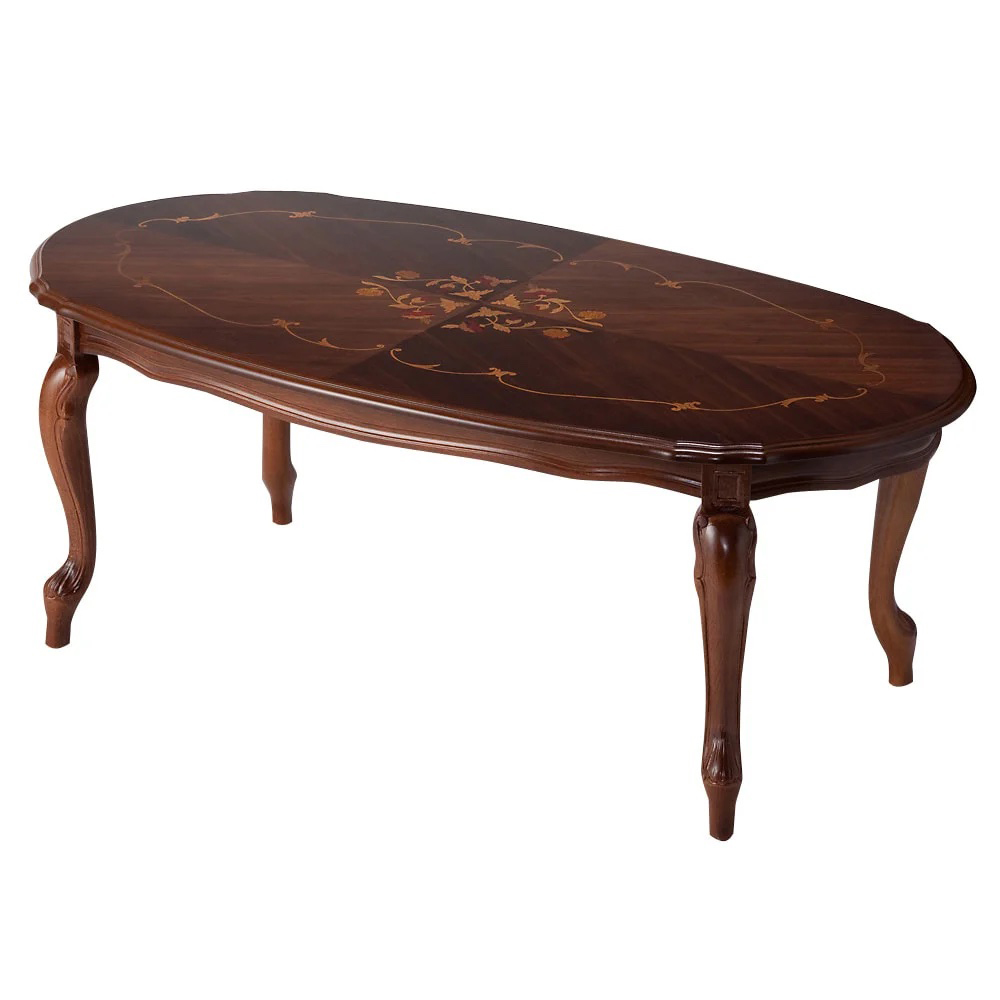 イタリア製象がんシリーズ リビングテーブル 幅117.5cm ローテーブル センターテーブル 座卓 テーブル 585390