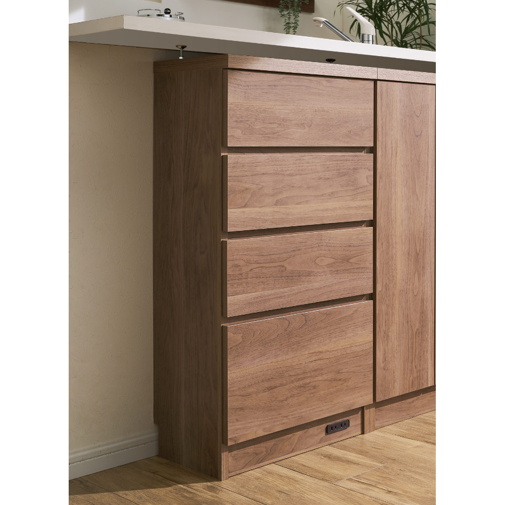 シンプルカウンター下収納庫（奥行30高さ97cm） 引出タイプ 幅48.5cm キッチンカウンター下収納 キッチン収納 586067