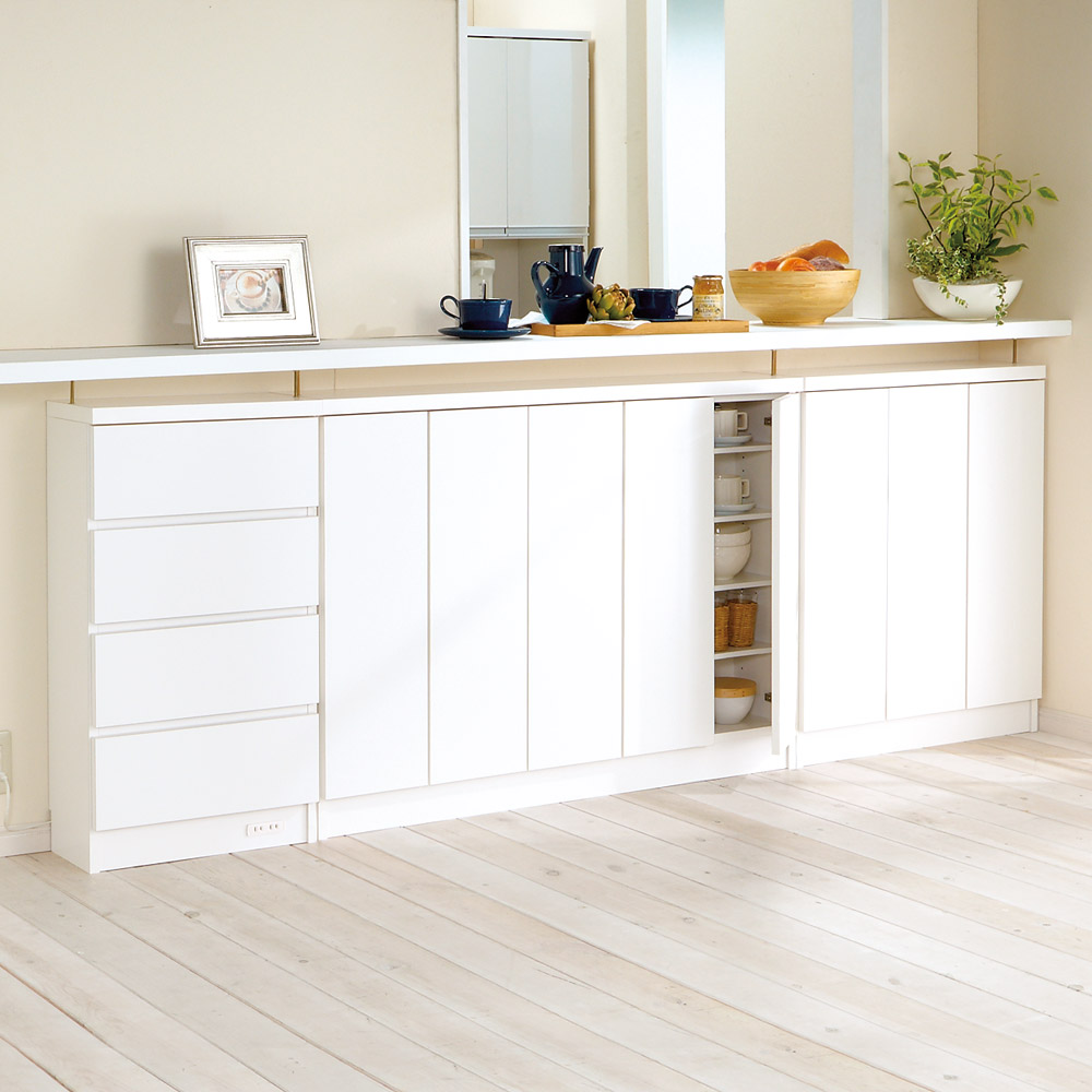 シンプルカウンター下収納庫(奥行30高さ97cm) 引出タイプ 幅48.5cm キッチンカウンター下収納 キッチン収納 586067