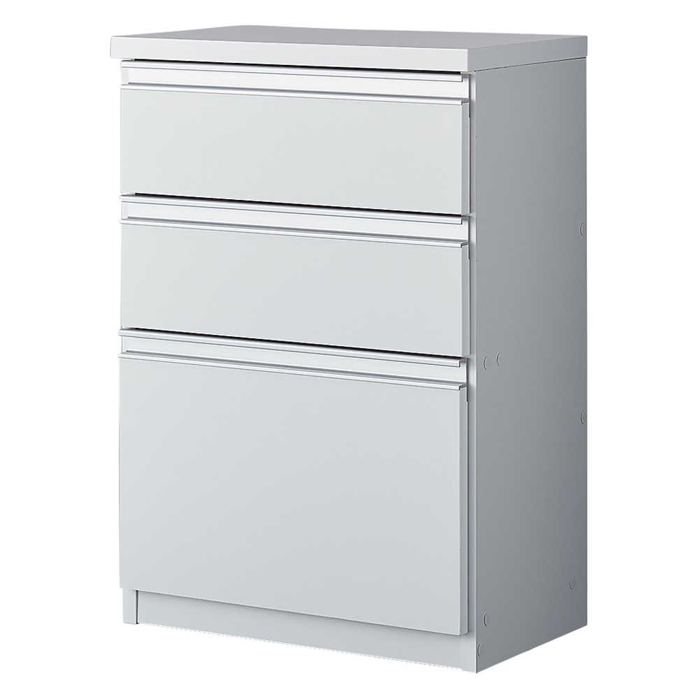 隠しキャスター付きカウンター下収納庫 引き出し幅45cm リビング リビング収納 586115