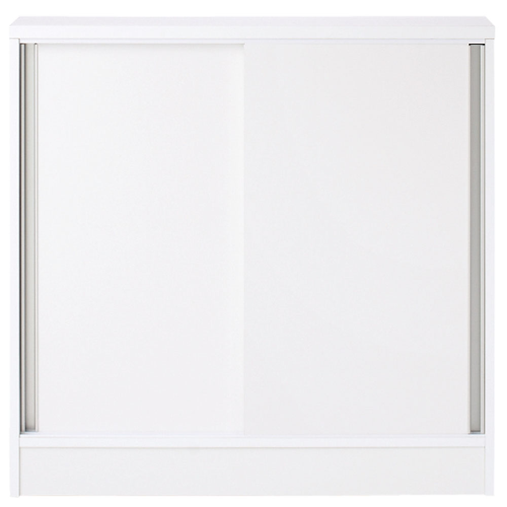 ストレートカウンター下引き戸収納庫 幅90 奥行30cmタイプ キャビネット リビングボード リビング収納 586121