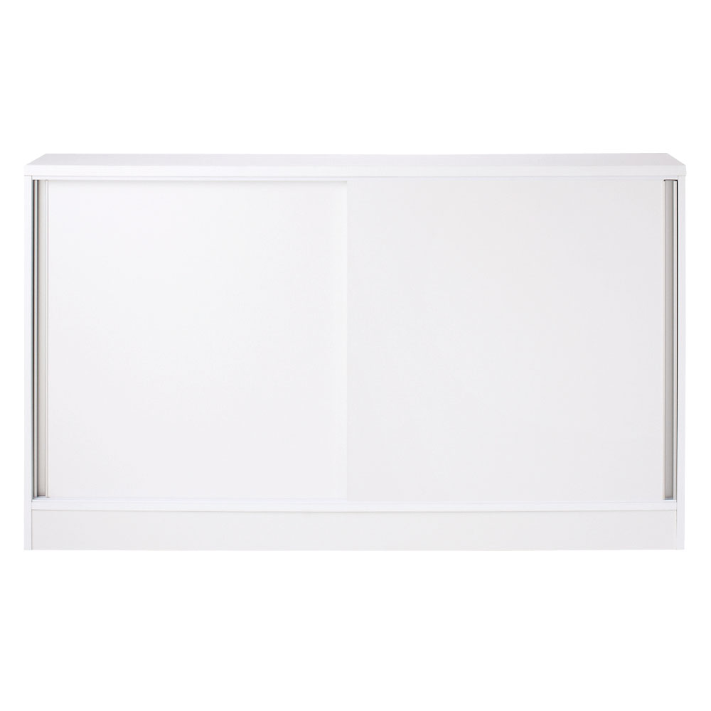 ストレートカウンター下引き戸収納庫 幅150 奥行30cmタイプ キャビネット リビングボード リビング収納 586123