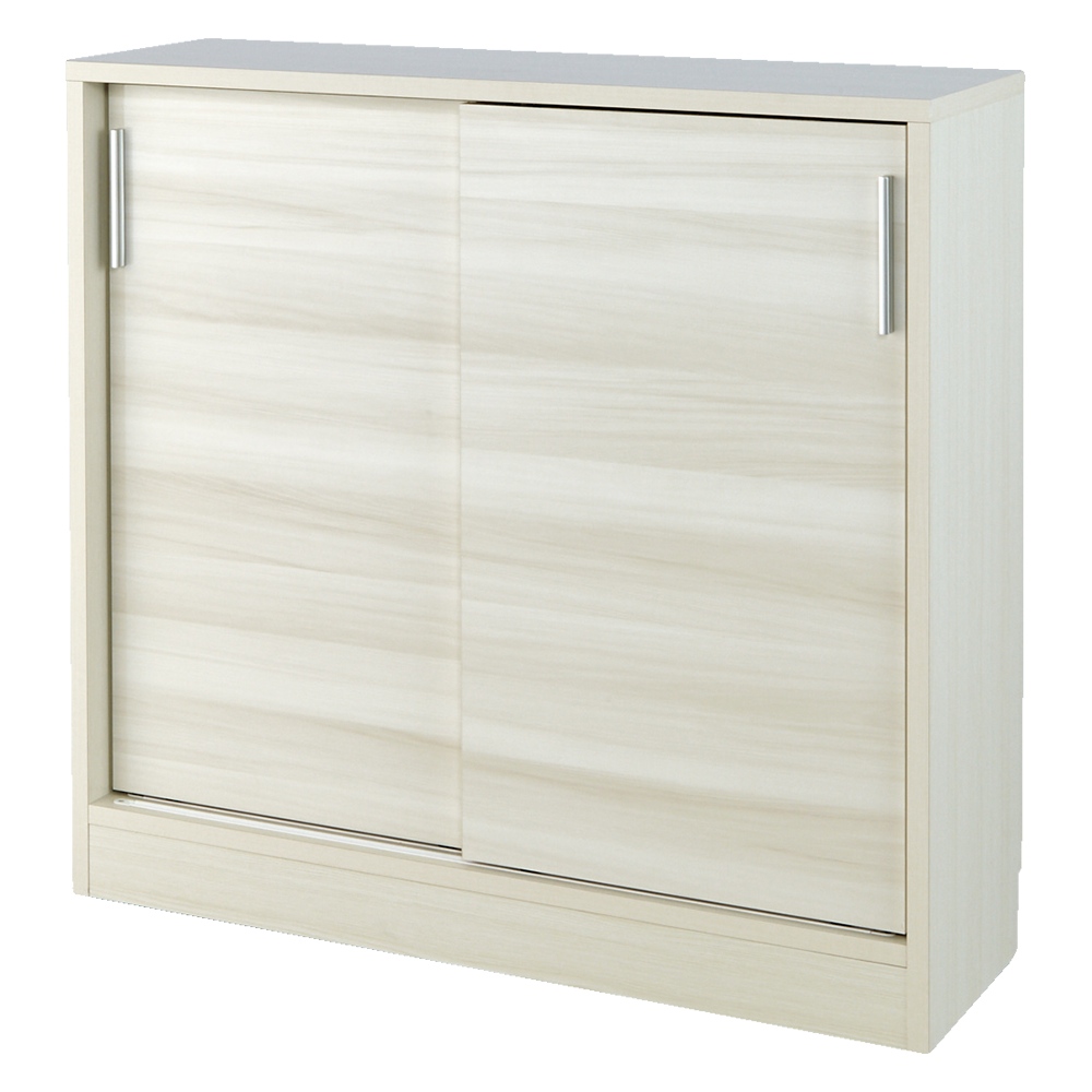 ≪高さ85cm≫光沢木目が美しい引き戸式カウンター下収納 収納庫幅90cm キャビネット リビングボード リビング収納 586128