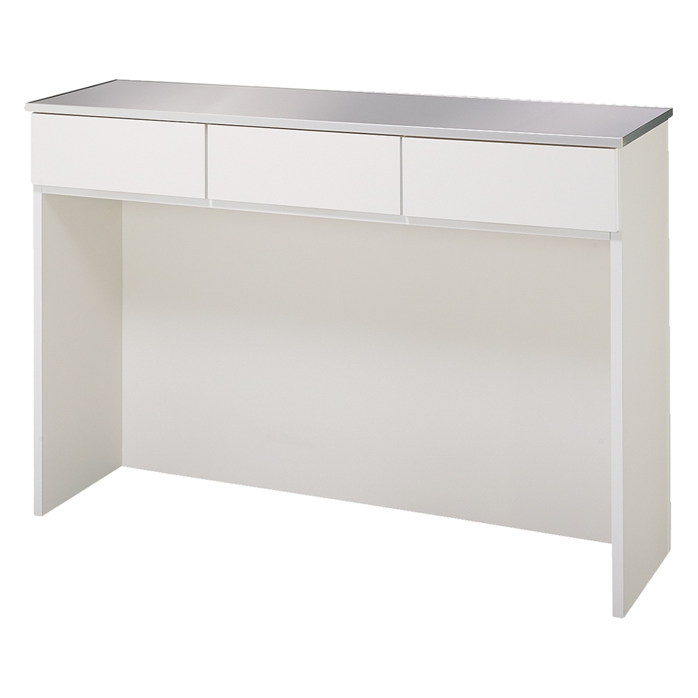 ステンレストップ下段オープン 間仕切りカウンター 幅119cm キッチンカウンター キッチン収納 586314