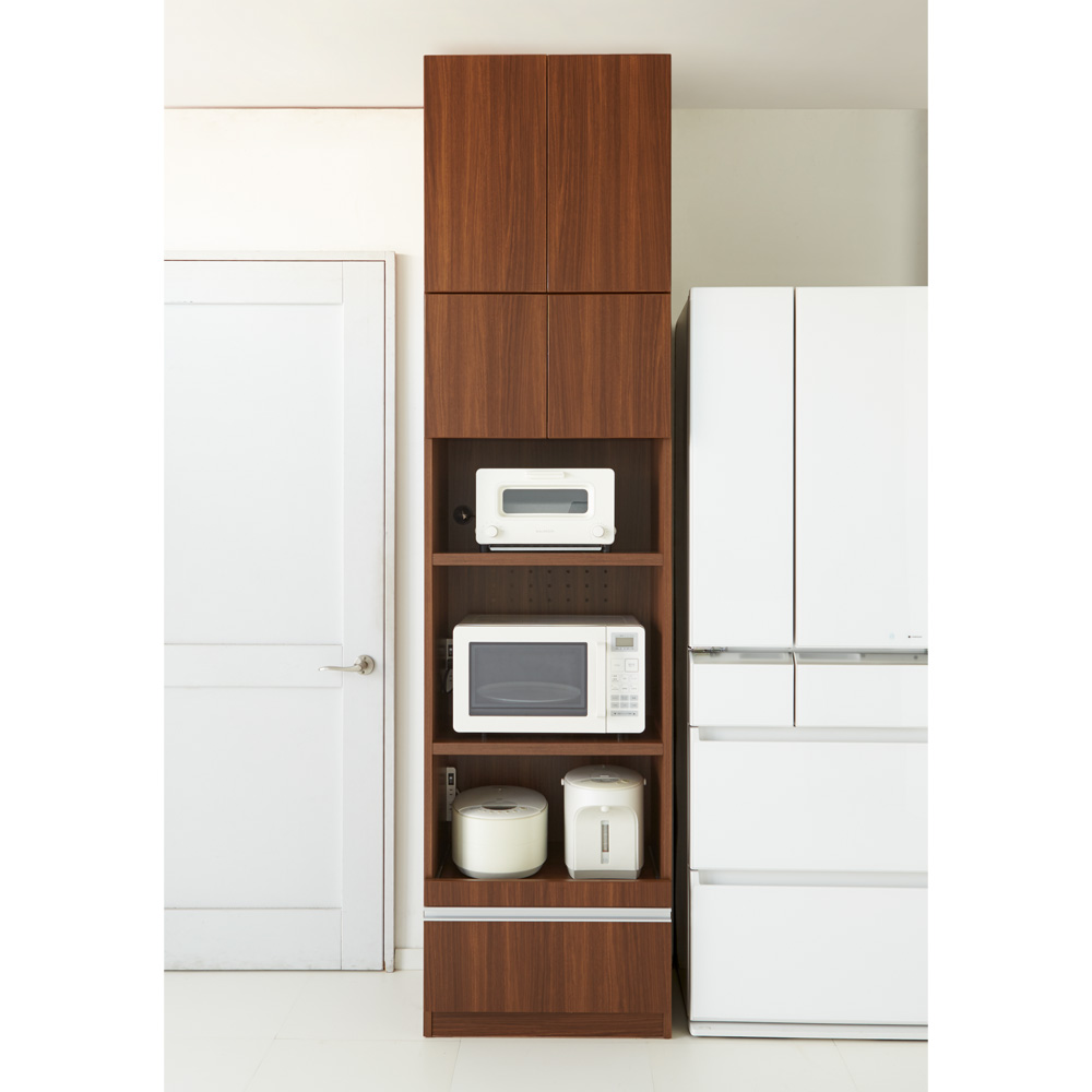 食器もストックもたっぷり収納!天井ぴったりキッチンシリーズ 食器棚 幅60cm奥行45cm キッチンボード キッチン収納 586513