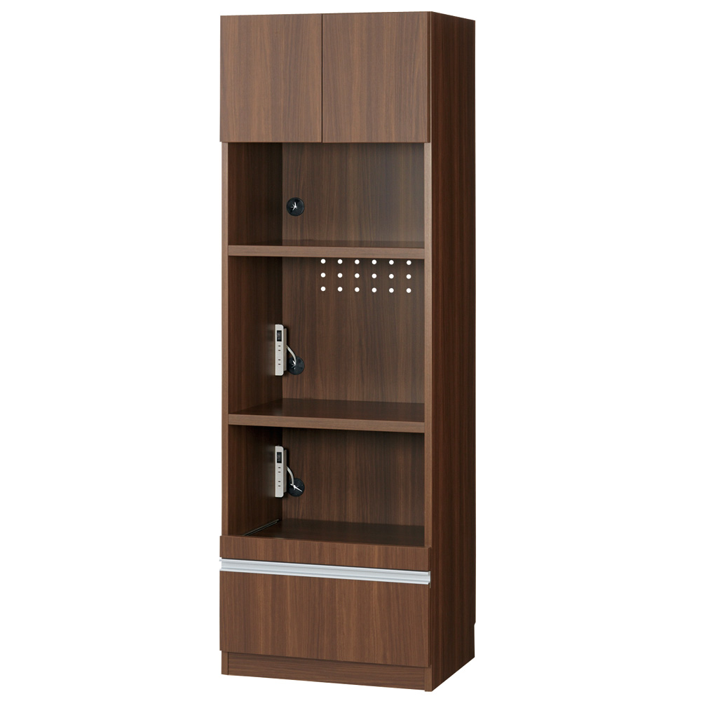 家電もストックもまとめて収納！天井ぴったりキッチンシリーズ レンジボード 幅60cm奥行45cm レンジ台 キッチンラック キッチン収納 586514