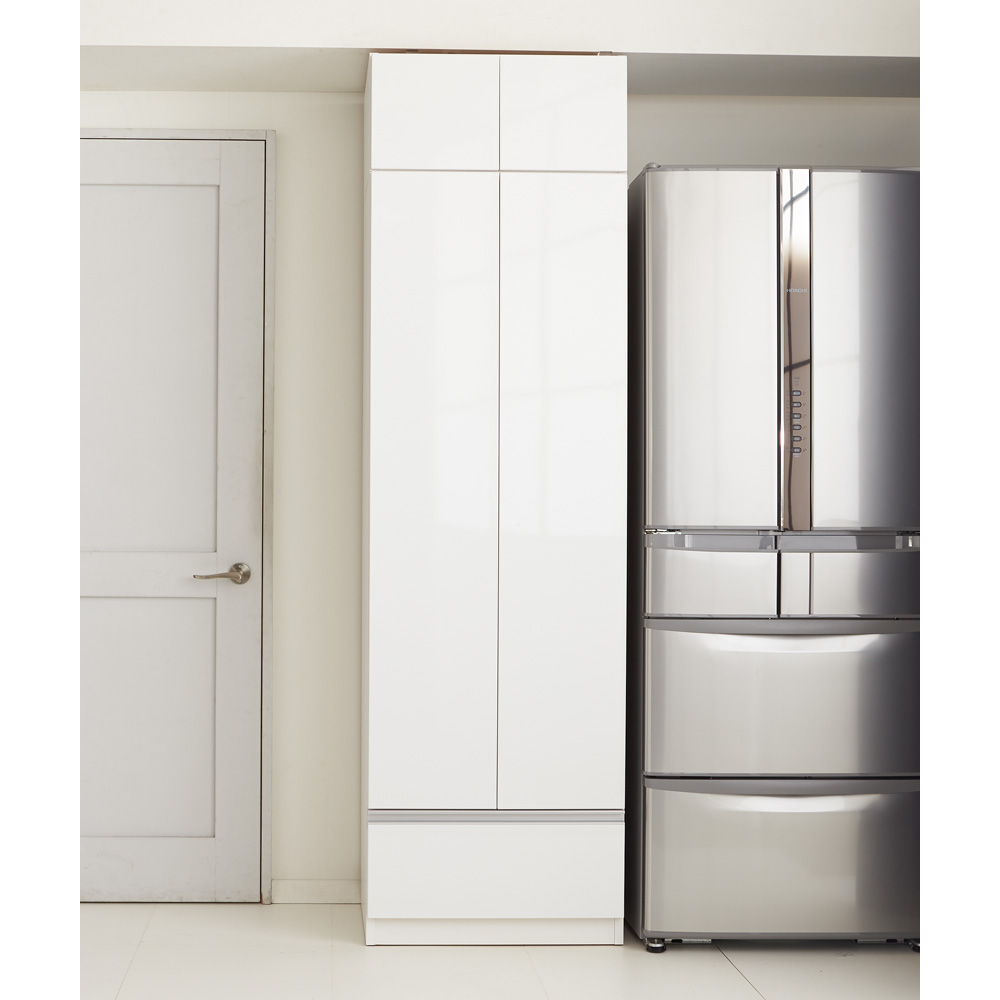 食器もストックもたっぷり収納!天井ぴったりキッチンシリーズ 食器棚 幅60cm奥行50cm キッチンボード キッチン収納 586516