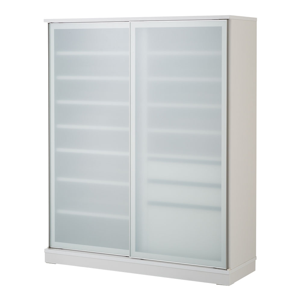 狭いキッチンでも広々使える引き戸式大型パントリーシリーズ スライド収納庫 ガラス扉 幅148cm キッチンボード キッチン収納 586538