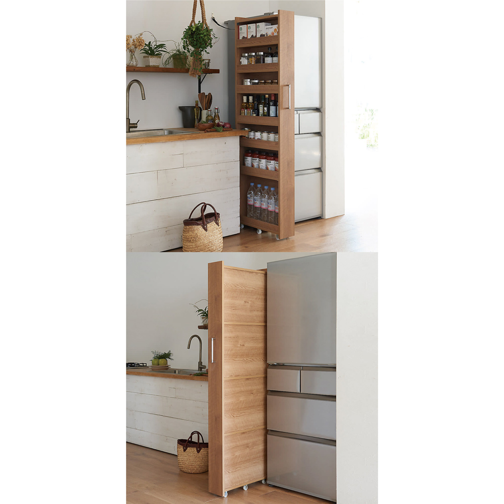 幅10奥行45cm］ 52サイズから選べる頑丈すき間ワゴン 完成品