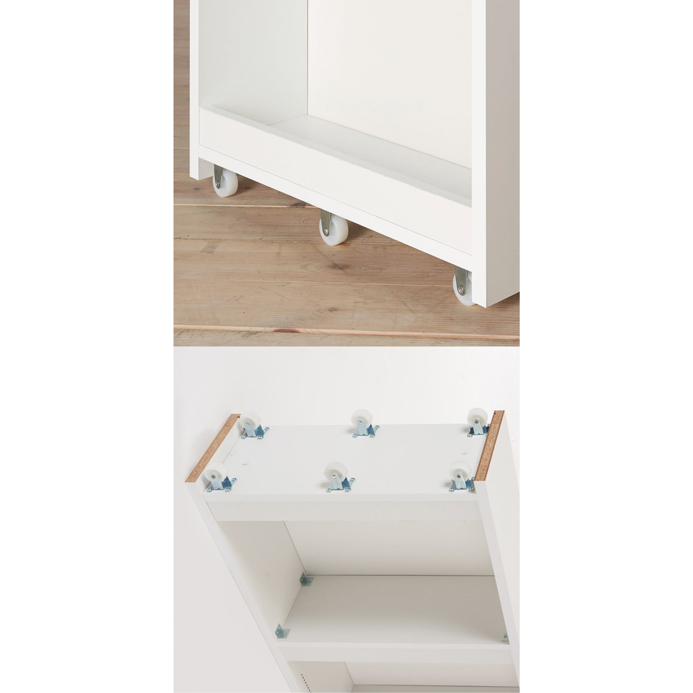 幅14奥行45cm］ 52サイズから選べる頑丈すき間ワゴン 完成品