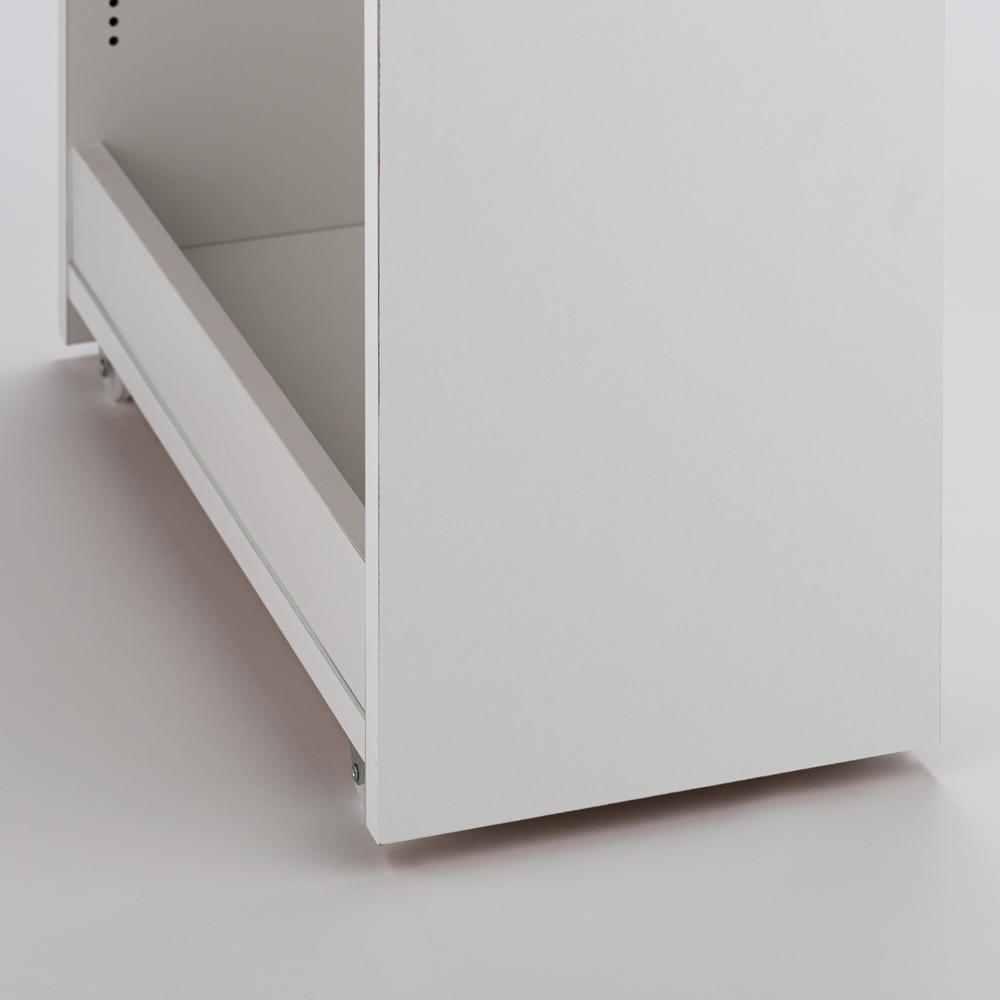 幅12奥行45cm］ リバーシブルキッチンすき間収納ワゴン 日本製