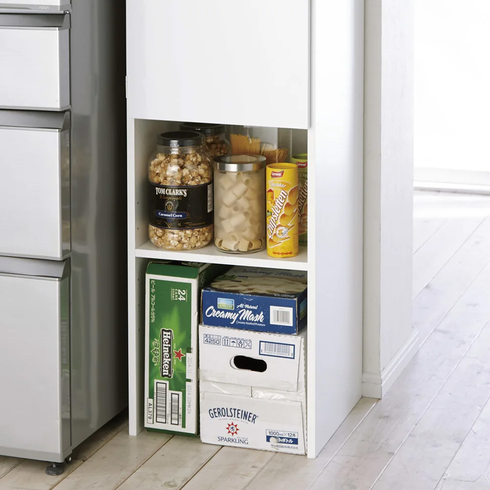 【まるぽんさん】ナチュラル　ゴミ箱付きキッチンすき間収納庫 まるぽんさん】ナチュラル ゴミ箱付きキッチンすき間収納庫 まる