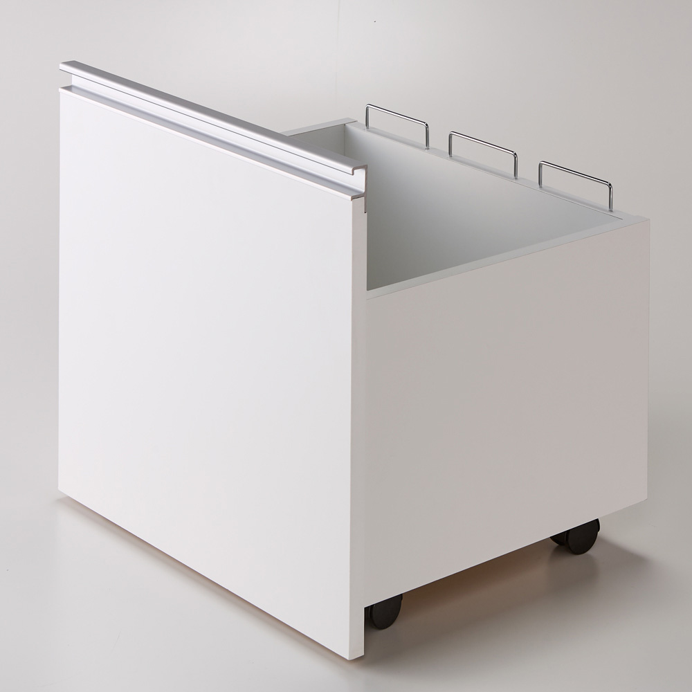 ゴミ袋も掛けられる家具調ワゴン 幅50cmタイプ キッチン 収納カート キッチン収納 586814