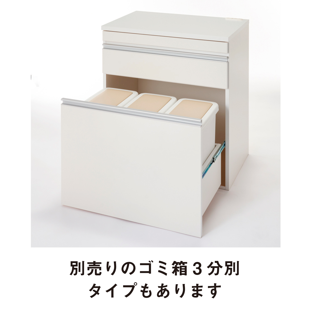 組立不要 スライドテーブル付きキッチン収納 ゴミ箱2分別 幅53.5 組立不要 スライドテーブル付きキッチン収納 ゴミ箱2分別 幅53.5
