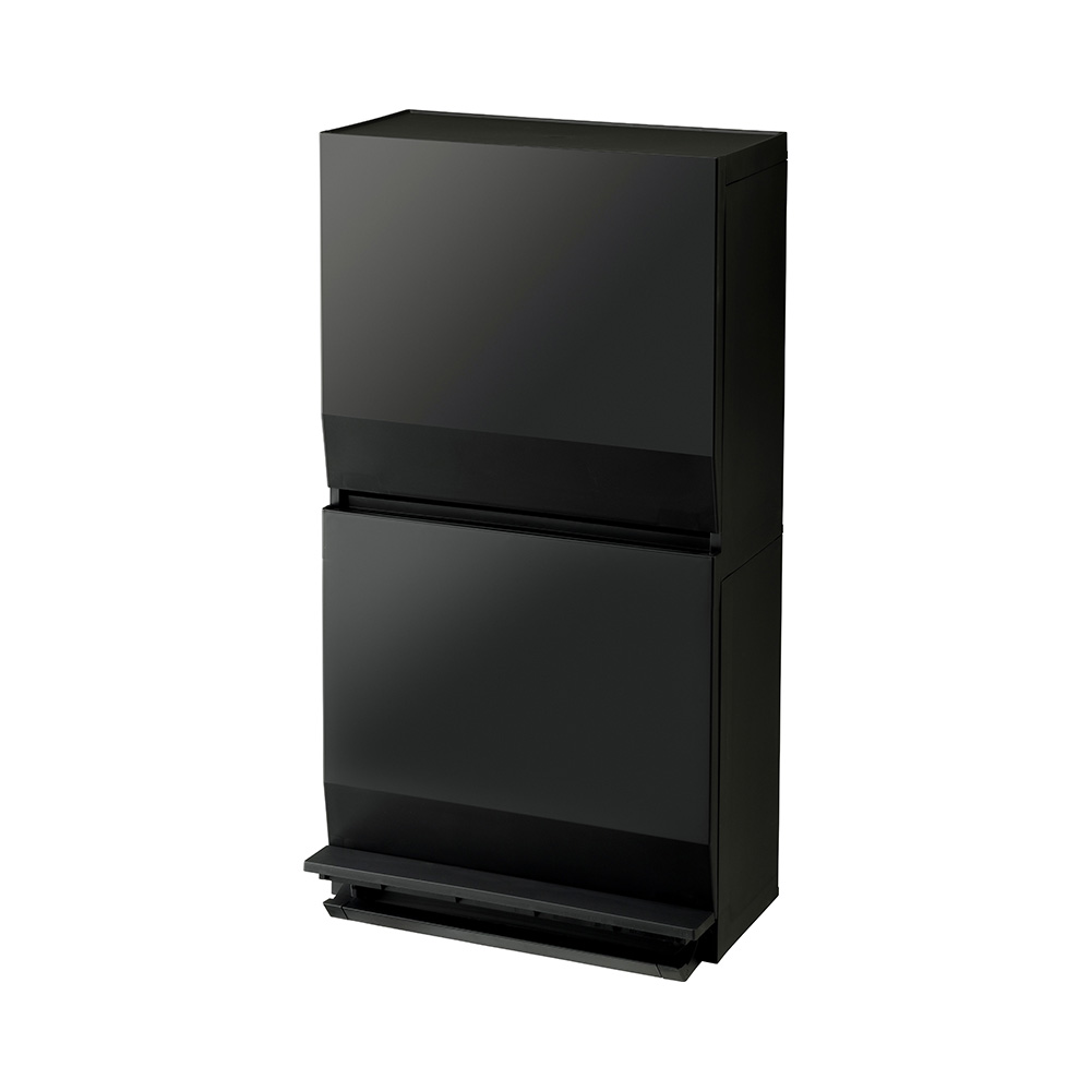 【45リットル】抗菌加工あり 通路に置ける薄型ベダル式ダストボックス リビング ダストボックス 587116