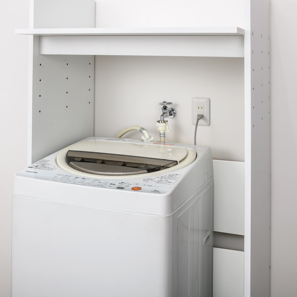 ディノス 雑貨 乾燥機置き台 奥行55cmタイプ 幅77cm高さ151cm がっちり安定 造り付けのような乾燥機置き台 奥行55cmタイプ 幅