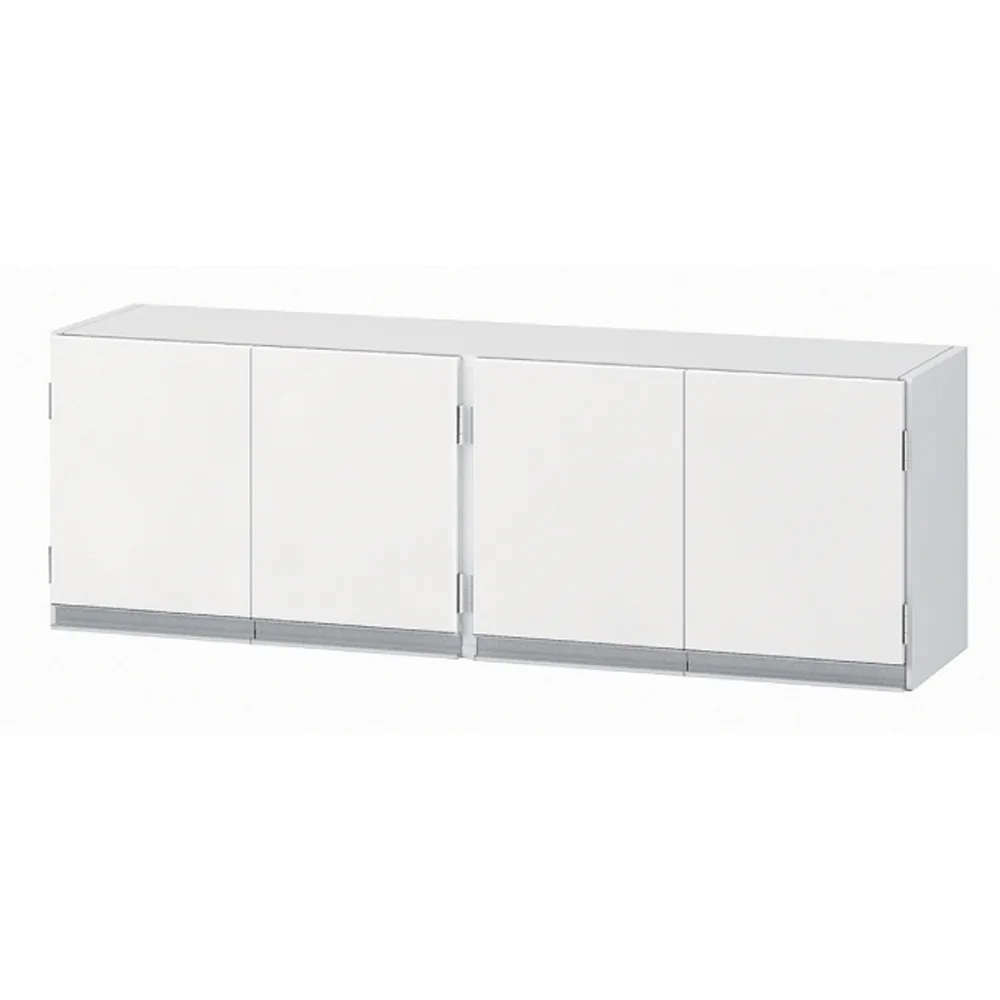 光沢仕上げ吊り戸棚 横型扉タイプ 幅120cm高さ40cm 洗面所収納 隙間収納 トイレ 洗面所 ランドリー収納 587503