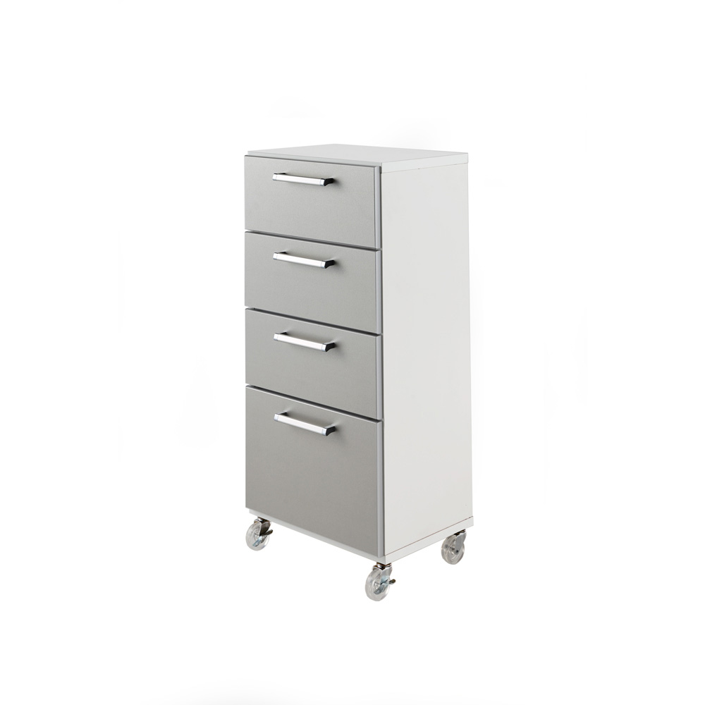 組立不要 キャスター付きランドリータワーチェスト 4段・高さ99cm幅45cm奥行35cm 洗面所収納 隙間収納 トイレ 洗面所 ランドリー収納 587508