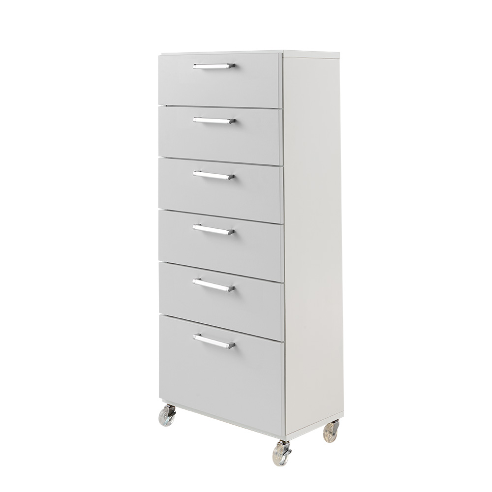 組立不要 キャスター付きランドリータワーチェスト 6段・高さ137.5cm幅60cm奥行35cm 洗面所収納 隙間収納 トイレ 洗面所 ランドリー収納 587511