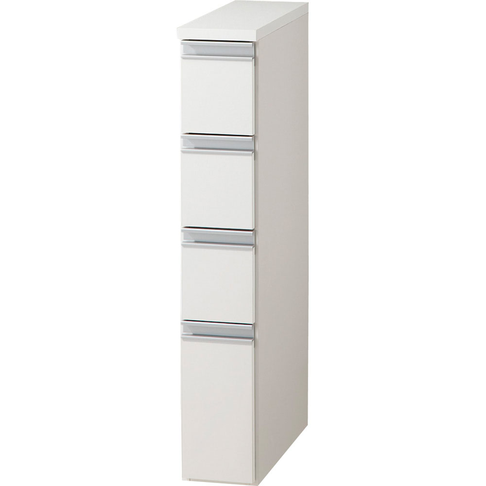 組立不要 収納物に優しい サニタリーすき間チェスト 幅15cm 洗面所収納 隙間収納 トイレ 洗面所 ランドリー収納 587601