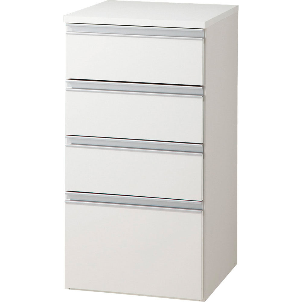 組立不要 収納物に優しい サニタリーすき間チェスト 幅45cm 収納ケース 収納棚 おしゃれ 引き出し4段 シンプル 洗面所収納 隙間収納 トイレ 洗面所 ランドリー収納 587607