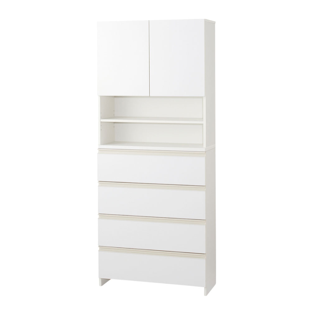 スペースに合わせて奥行が選べるサニタリーチェスト 奥行31cm・幅75cm 洗面所収納 隙間収納 トイレ 洗面所 ランドリー収納 587620