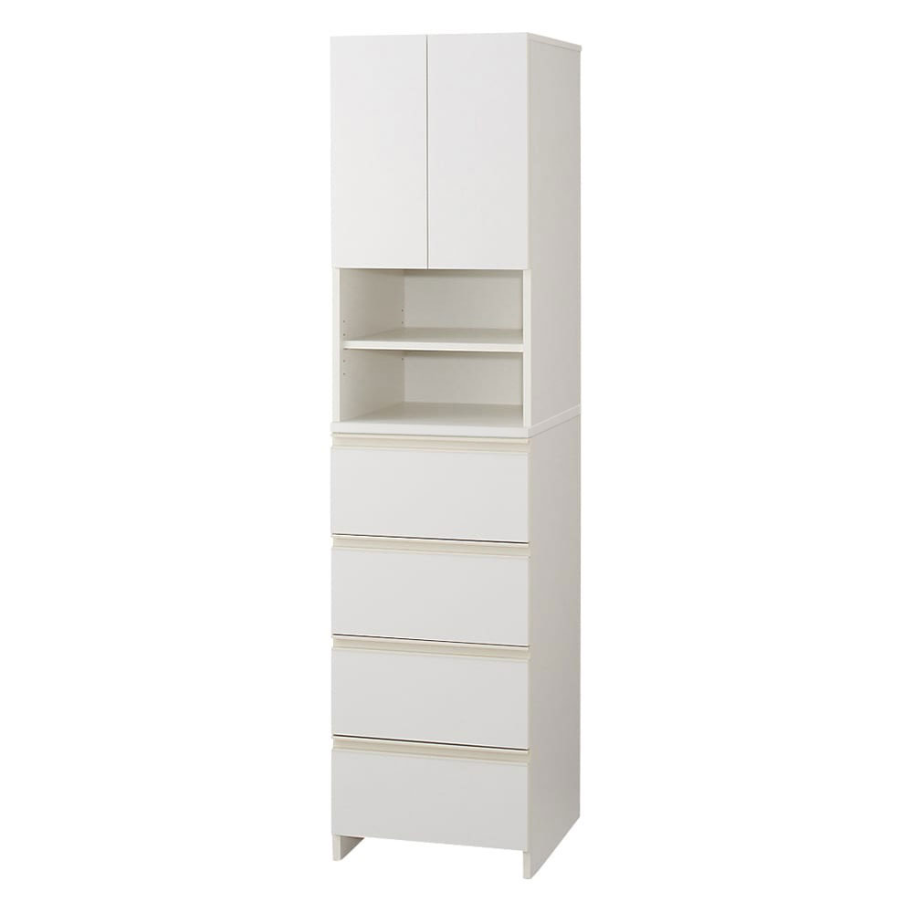 スペースに合わせて奥行が選べるサニタリーチェスト 奥行51cm・幅45cm 洗面所収納 隙間収納 トイレ 洗面所 ランドリー収納 587624