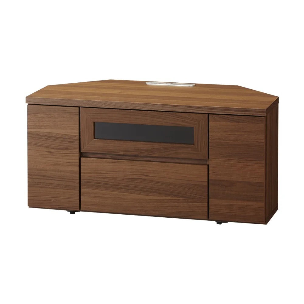 ［幅90cm高さ44cm］天然木調コーナーテレビ台 隠しキャスター付き 日本製 完成品 コーナーテレビ台 テレビ台 テレビボード 587716