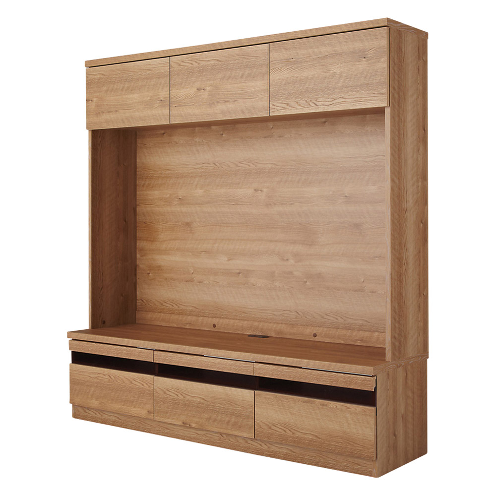 テレビ台 幅159.5高さ166.5cm 【天然木調ハイバックシリーズ 】 壁面収納テレビ台 テレビ台 テレビボード 587809