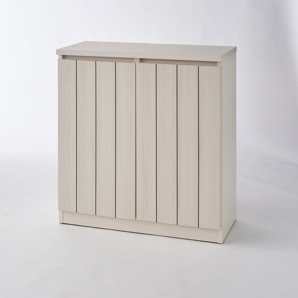 北欧ヴィンテージ調 隠せる分類収納キャビネット 幅80cm高さ86cm奥行41cm キャビネット リビングボード リビング収納 587924