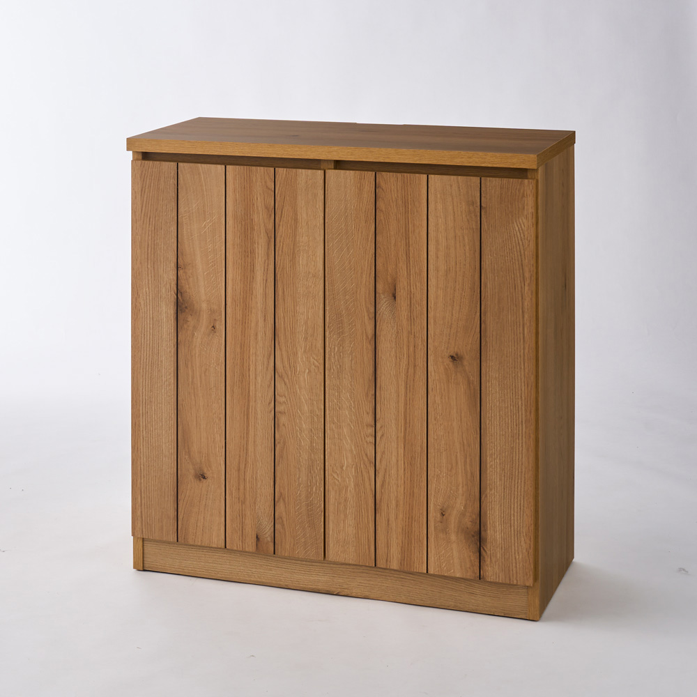 北欧ヴィンテージ調 隠せる分類収納キャビネット 幅80cm高さ86cm奥行41cm キャビネット リビングボード リビング収納 587924