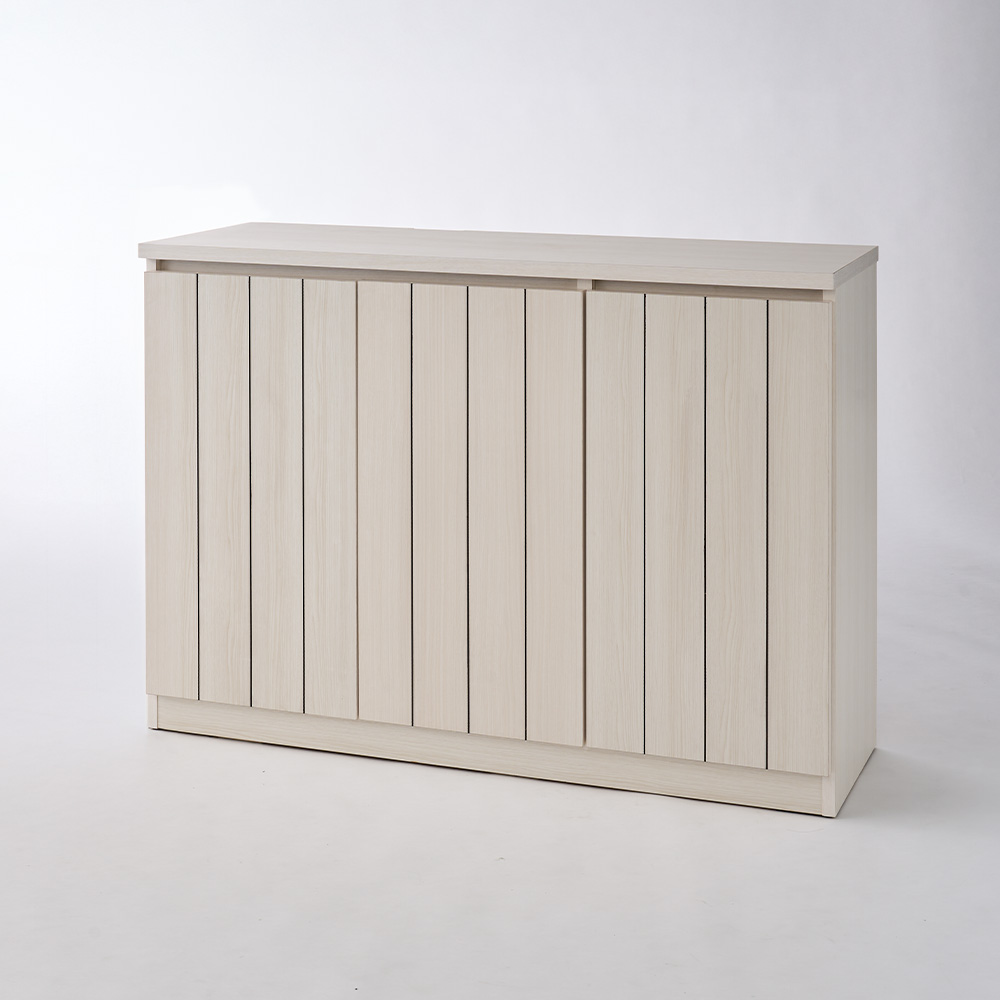 北欧ヴィンテージ調 隠せる分類収納キャビネット 幅120cm高さ86cm奥行41cm キャビネット リビングボード リビング収納 587925