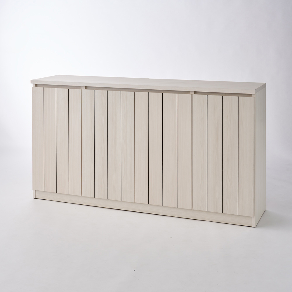 北欧ヴィンテージ調 隠せる分類収納キャビネット 幅160cm高さ86cm奥行41cm キャビネット リビングボード リビング収納 587926