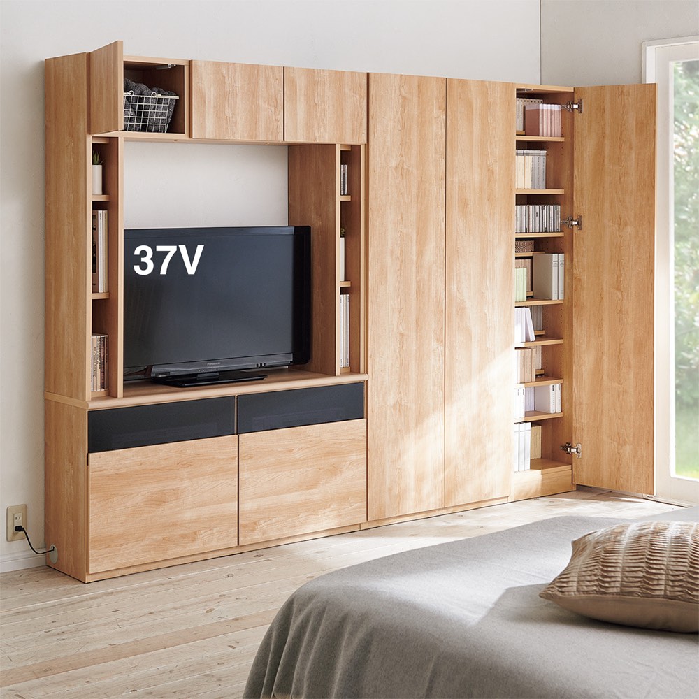 薄型壁面収納テレビ台 幅180高さ180cm 天板高さ42cmタイプ 壁面収納テレビ台 テレビ台 テレビボード 587929