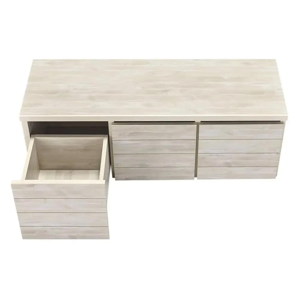 収納ワゴン付きリビングベンチ 3連 幅120cm奥行40cm高さ44cm 収納ボックス 小物収納 フリーボックス 588116