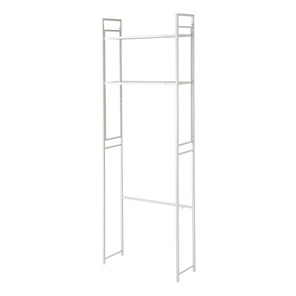 スペース有効活用 伸縮突っ張りラック 4段 幅81cm-126cm奥行29.5cm高さ220cm-260cm 突っ張り収納 ラック 本棚 シェルフ 588121