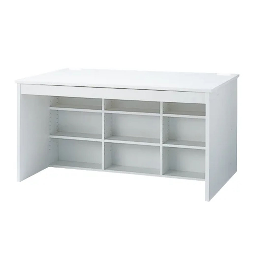 奥行たっぷり収納デスク 幅140cm オフィス 事務 書斎机 机 588214