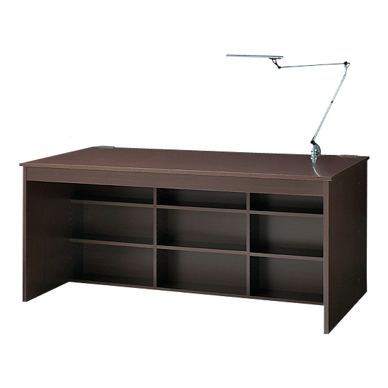 奥行たっぷり収納デスク 幅160cm オフィス 事務 書斎机 机 588215