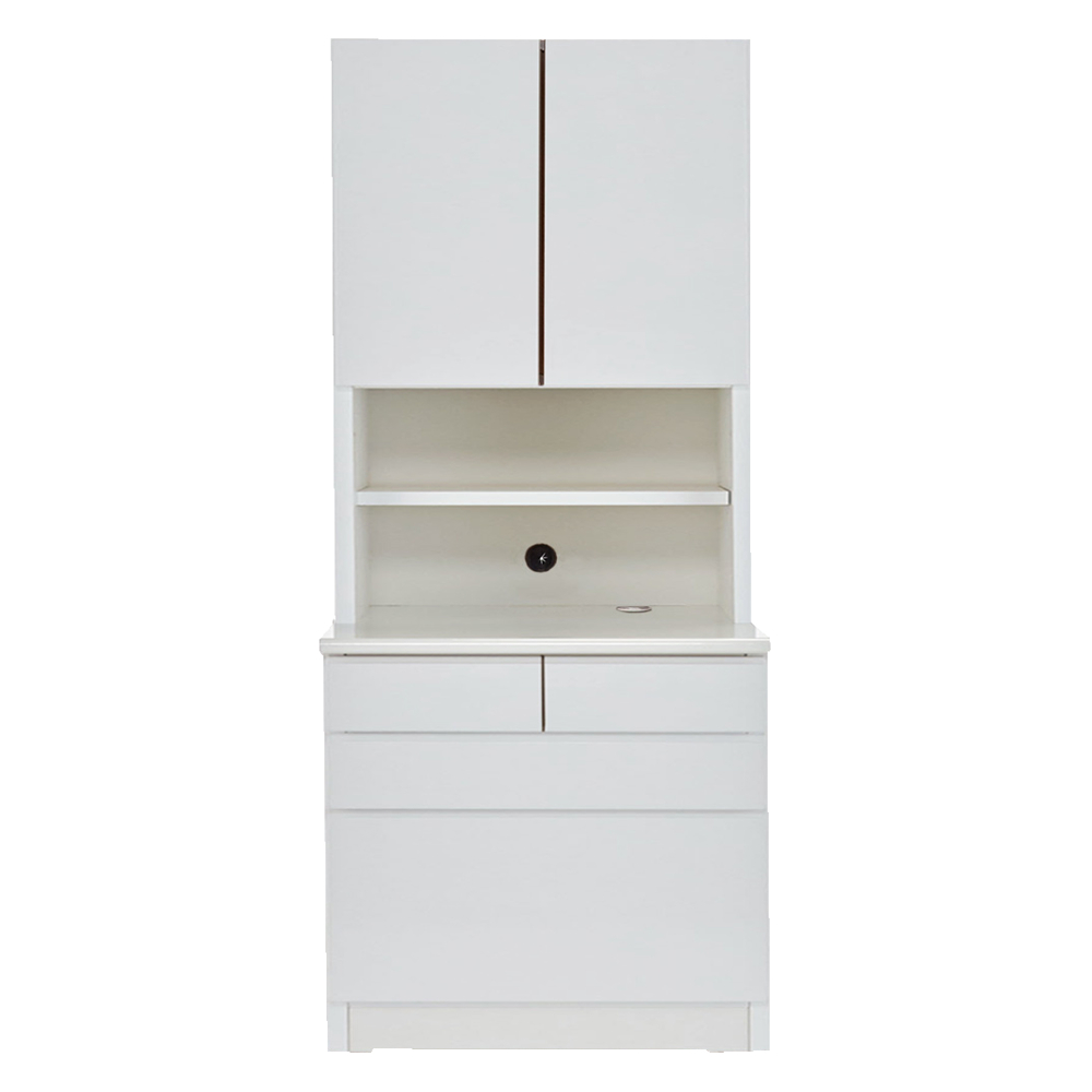 書斎壁面収納シリーズ 収納庫 オープン引き出しタイプ 幅78cm CD DVDラック 本棚 ラック シェルフ 588303