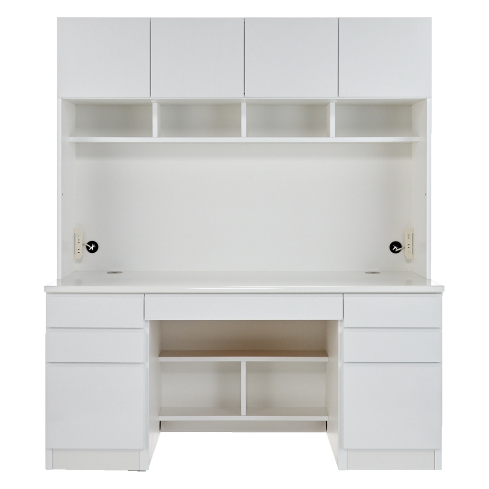 書斎壁面収納シリーズ デスク 両引き出し オフィス 事務 書斎机 机 588310